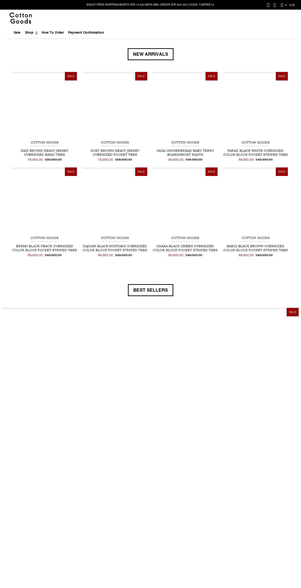 cottongoods.id shopify website screenshot