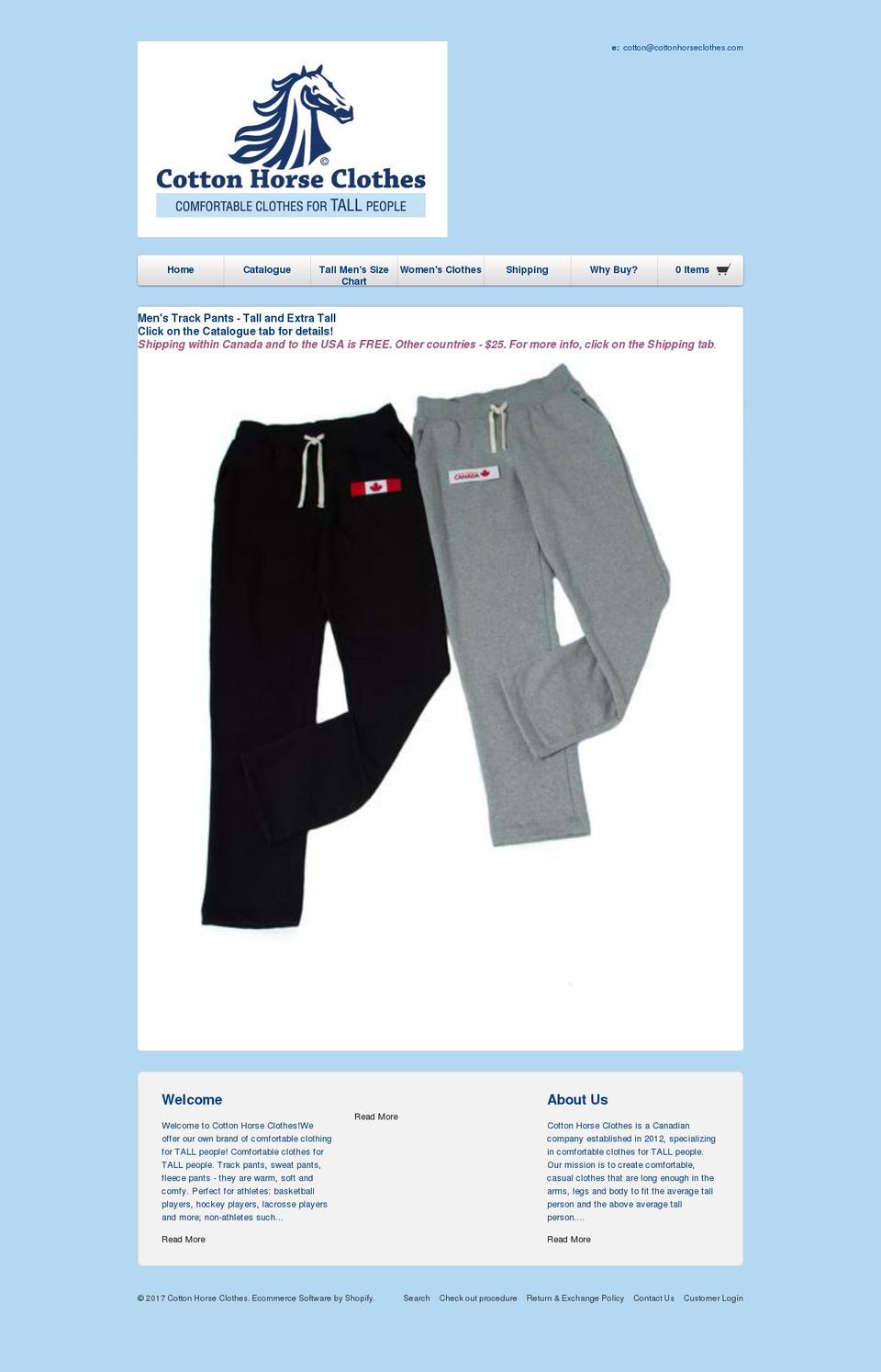 cottonhorseclothes.com shopify website screenshot