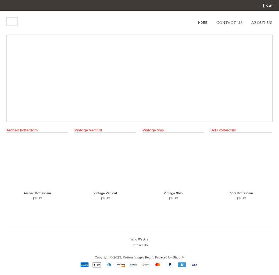 cottonimagesretail.com shopify website screenshot