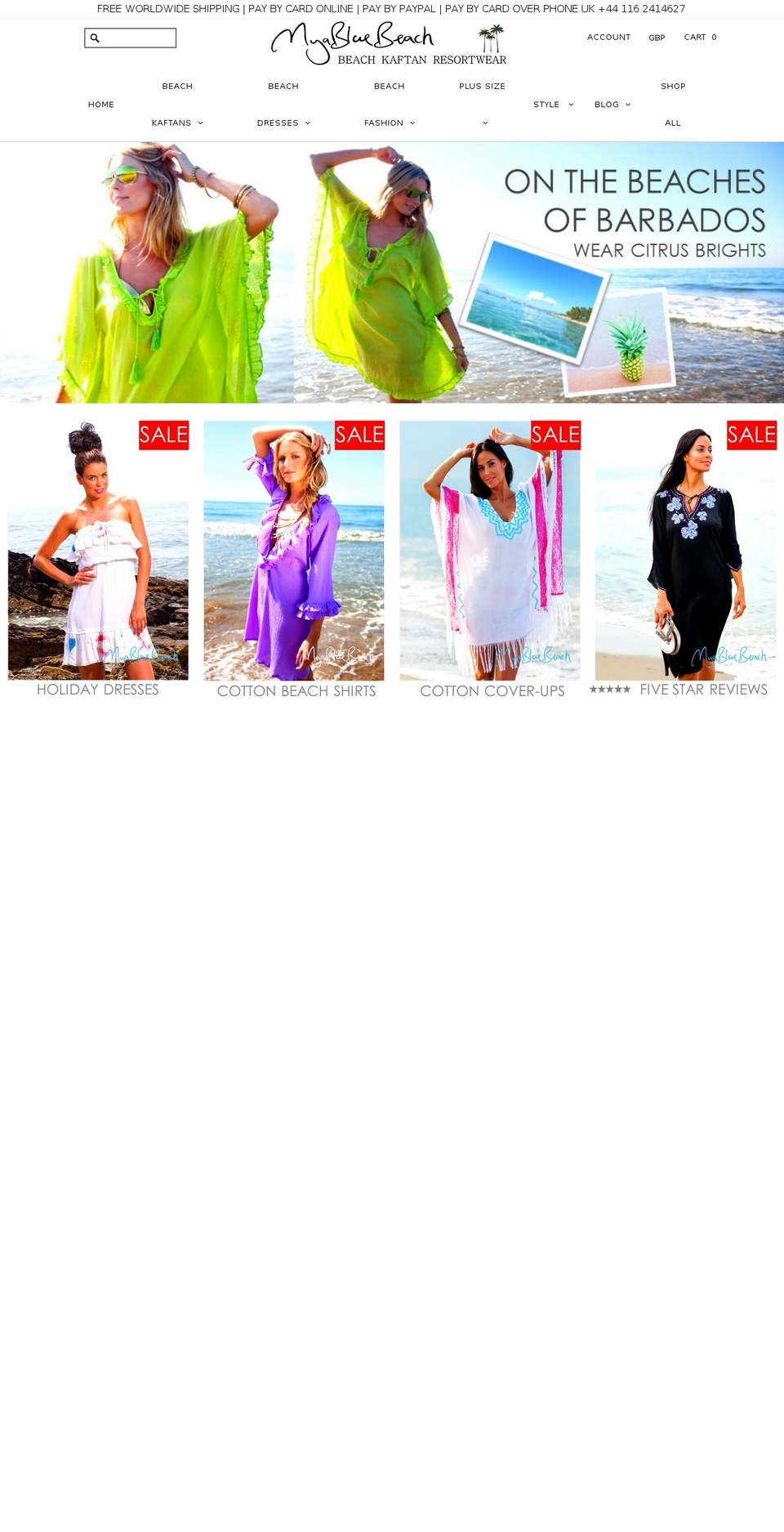 cottonkaftans.com shopify website screenshot