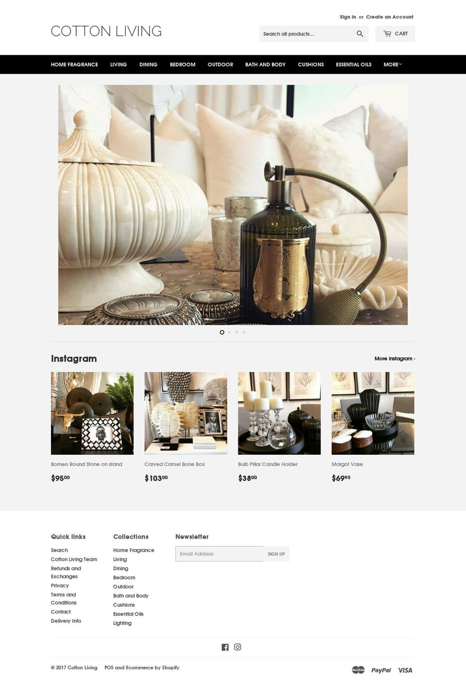 cottonliving.com shopify website screenshot