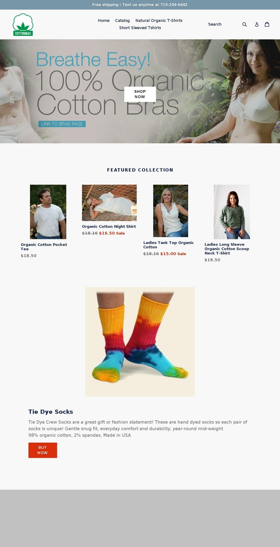 cottonmax.com — Shopify storefront screenshot