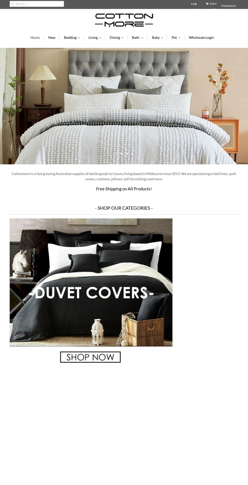 cottonmore.com.au shopify website screenshot