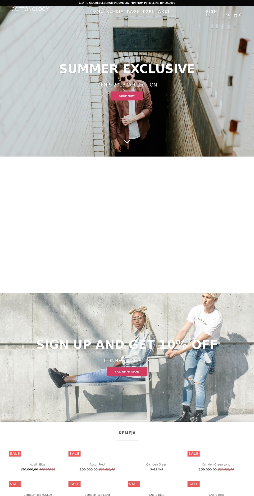 cottonology.com — Shopify storefront screenshot