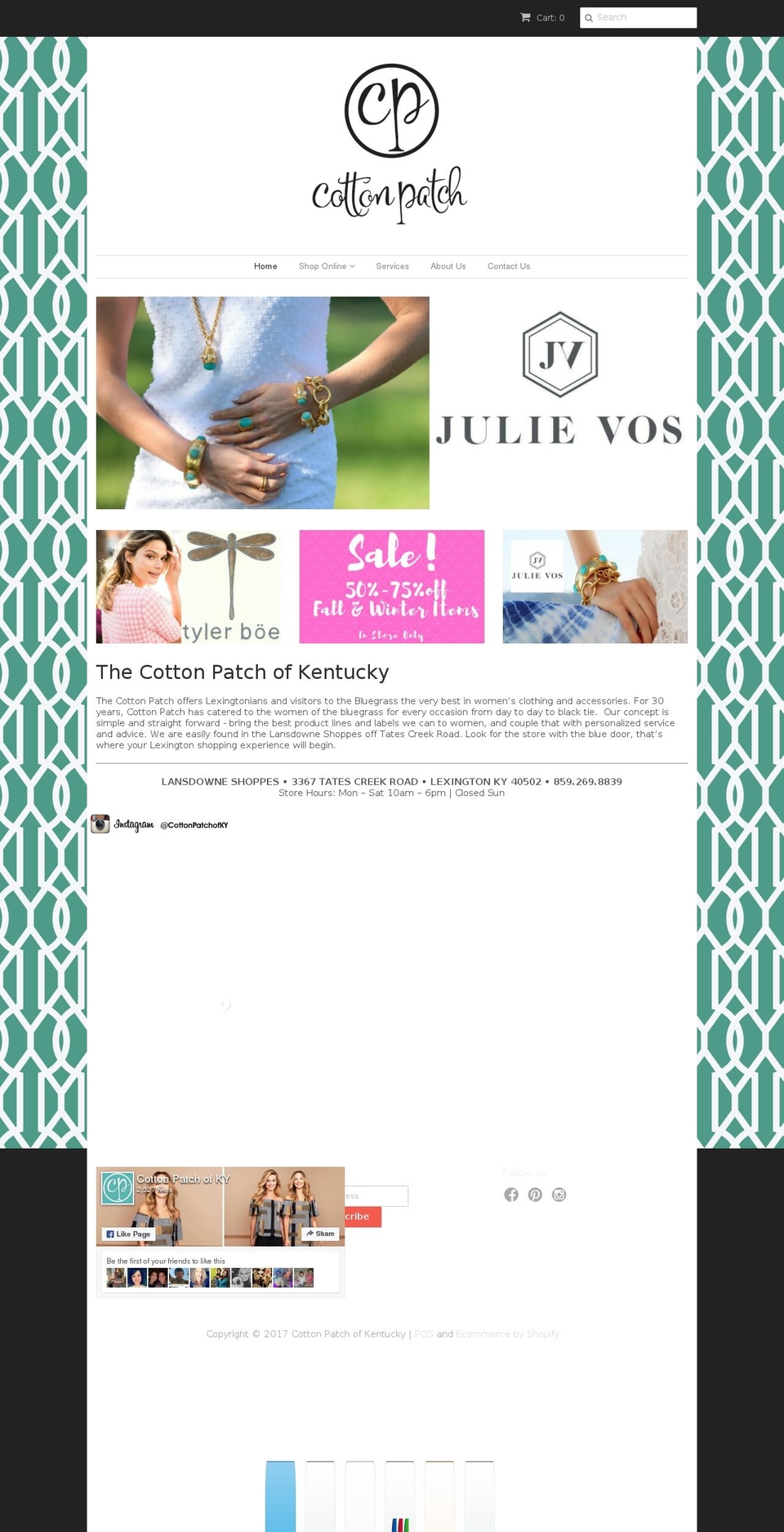 cottonpatchofky.com shopify website screenshot