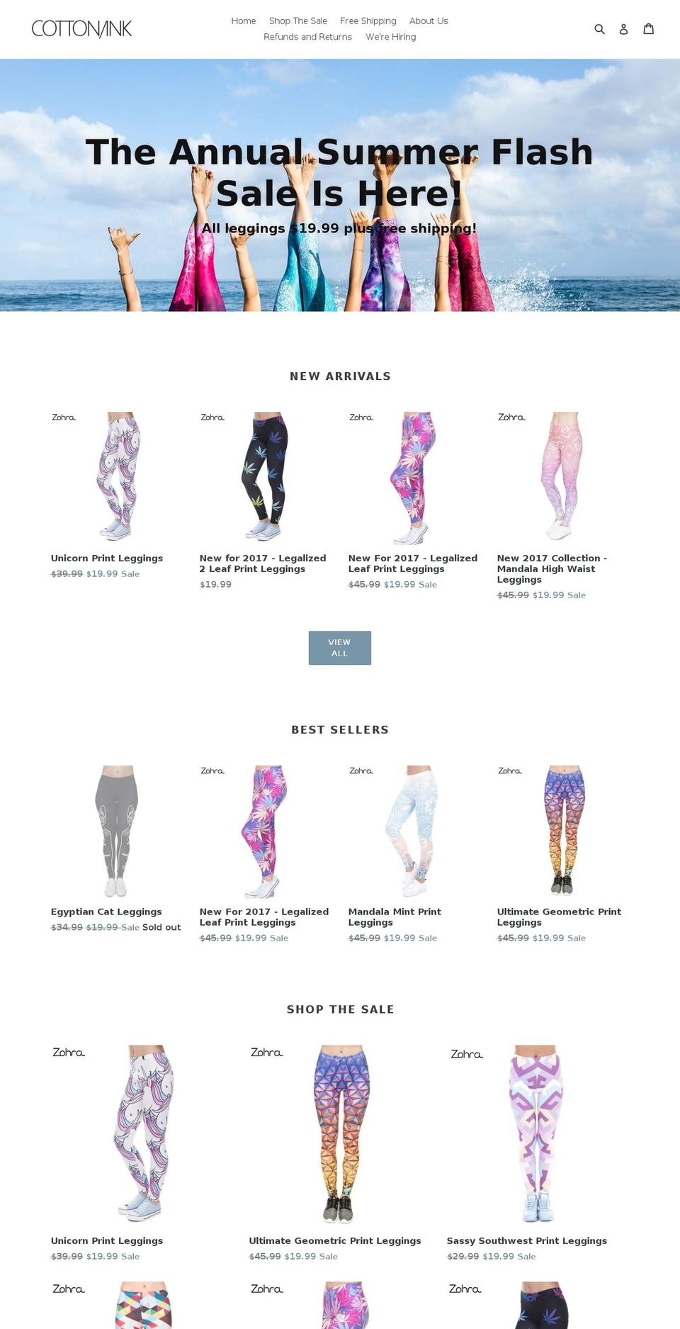 cottonplusink.com — Shopify storefront screenshot