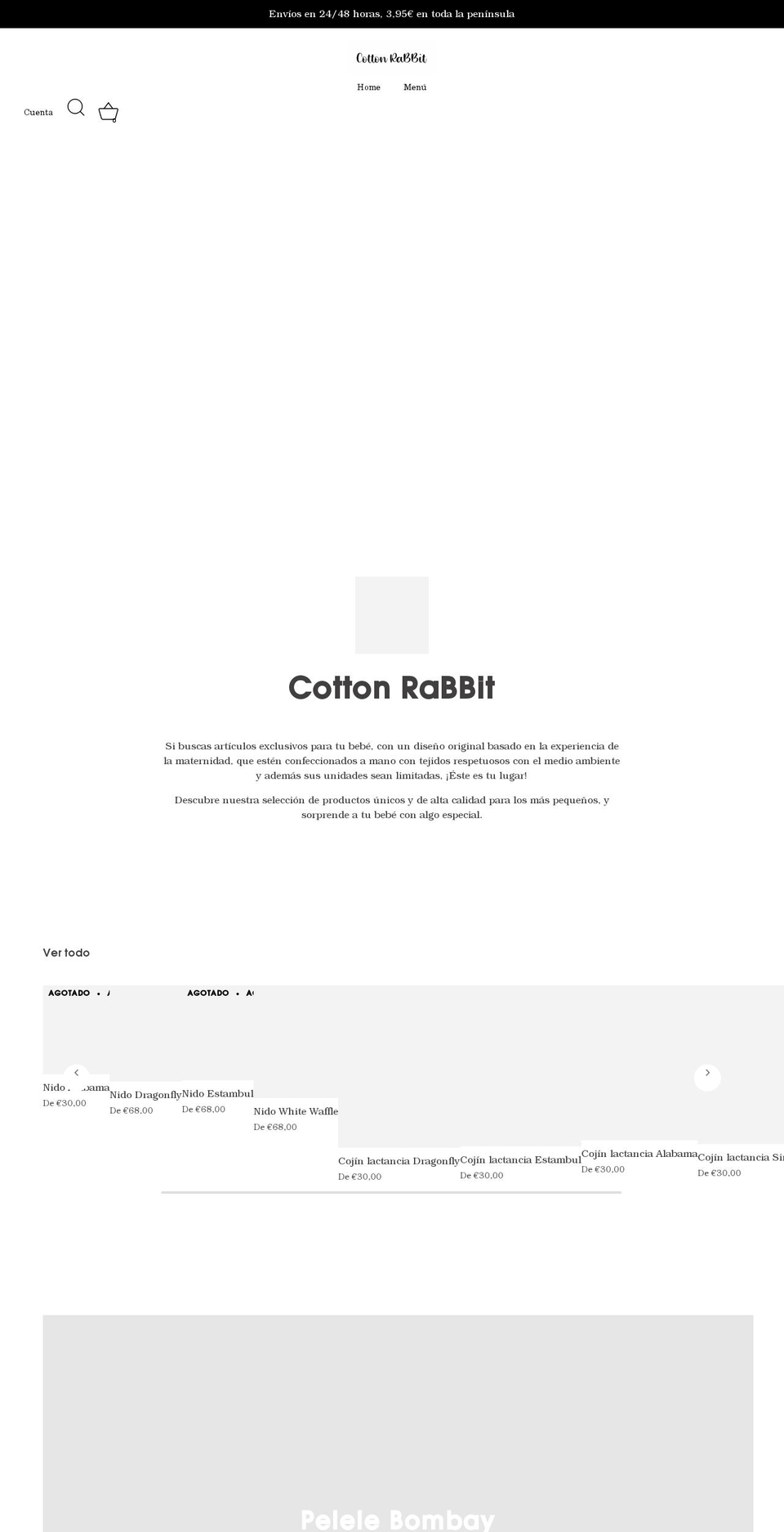 cottonrabbit.com shopify website screenshot