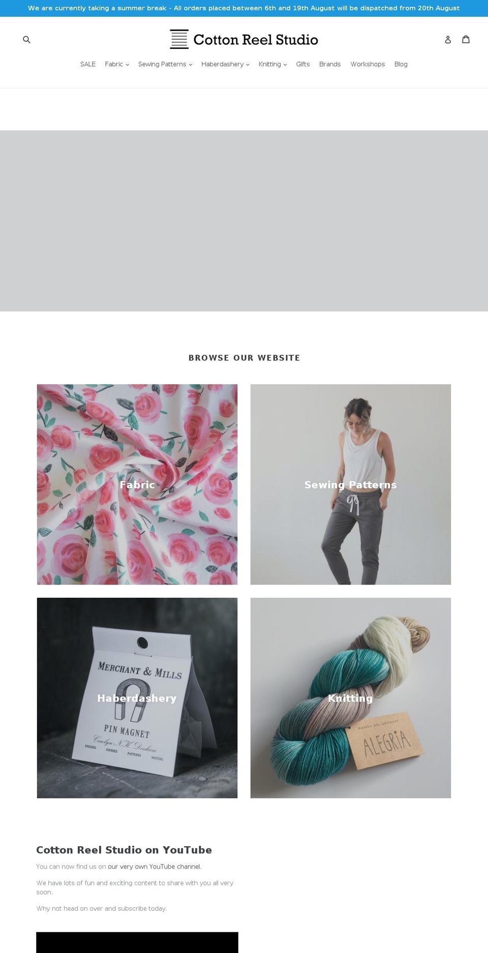 cottonreelstudio.co.uk shopify website screenshot