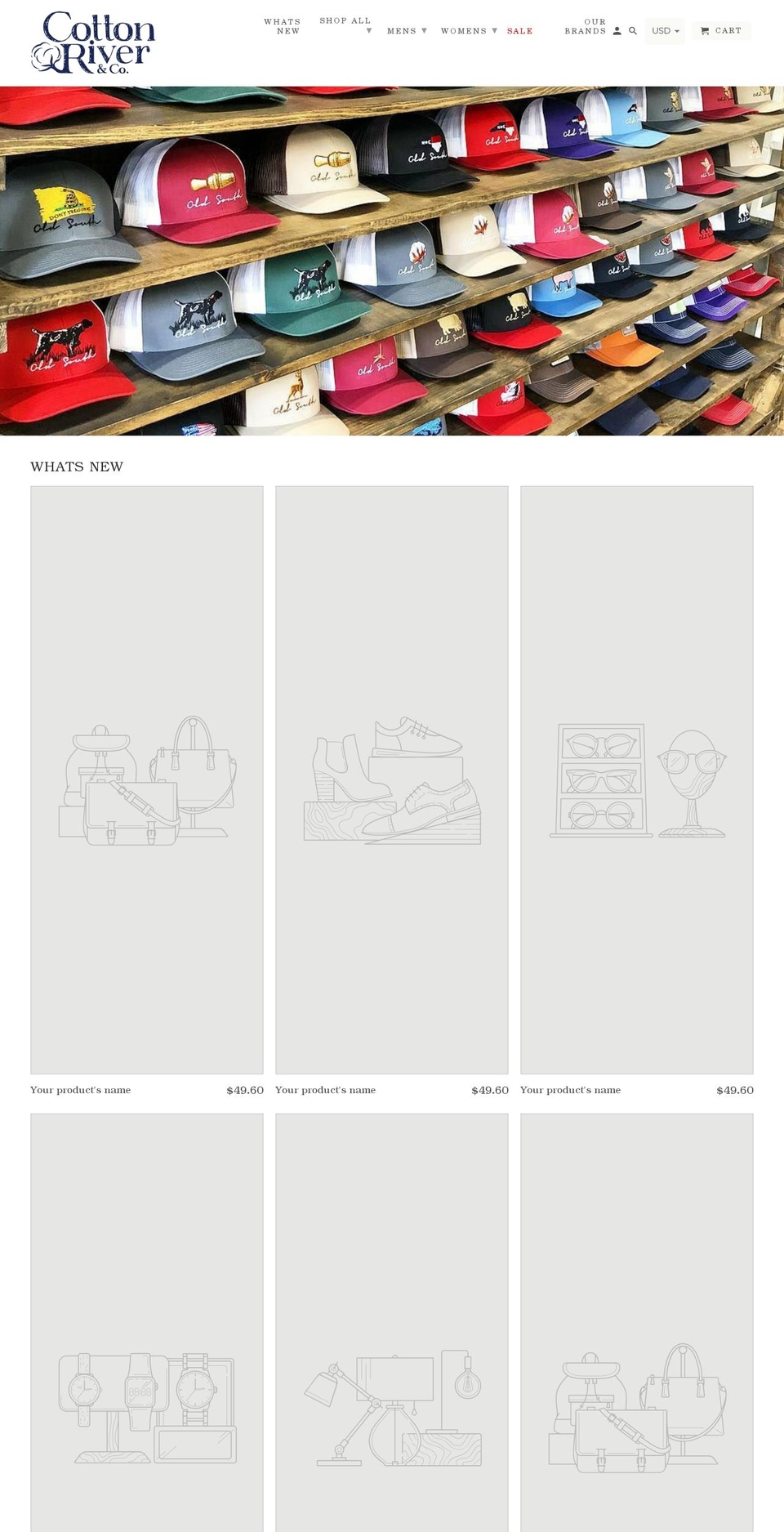 cottonriverandcompany.com shopify website screenshot