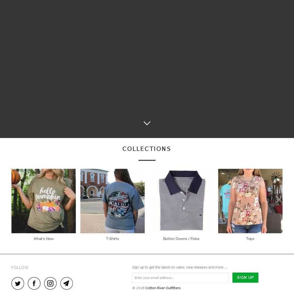 cottonriveroutfitters.info shopify website screenshot