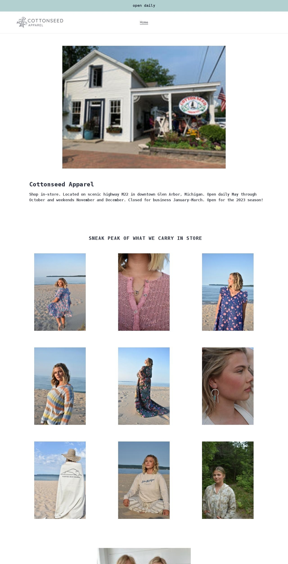 cottonseedapparel.com shopify website screenshot