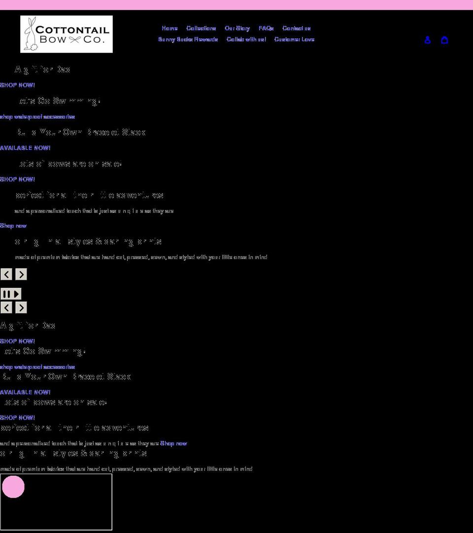 cottontailbowco.com — Shopify storefront screenshot