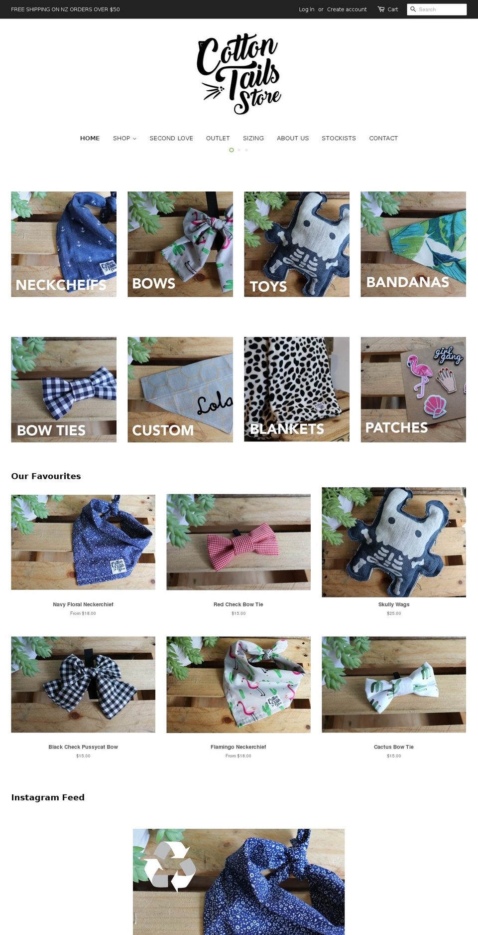 cottontailsstore.com — Shopify storefront screenshot