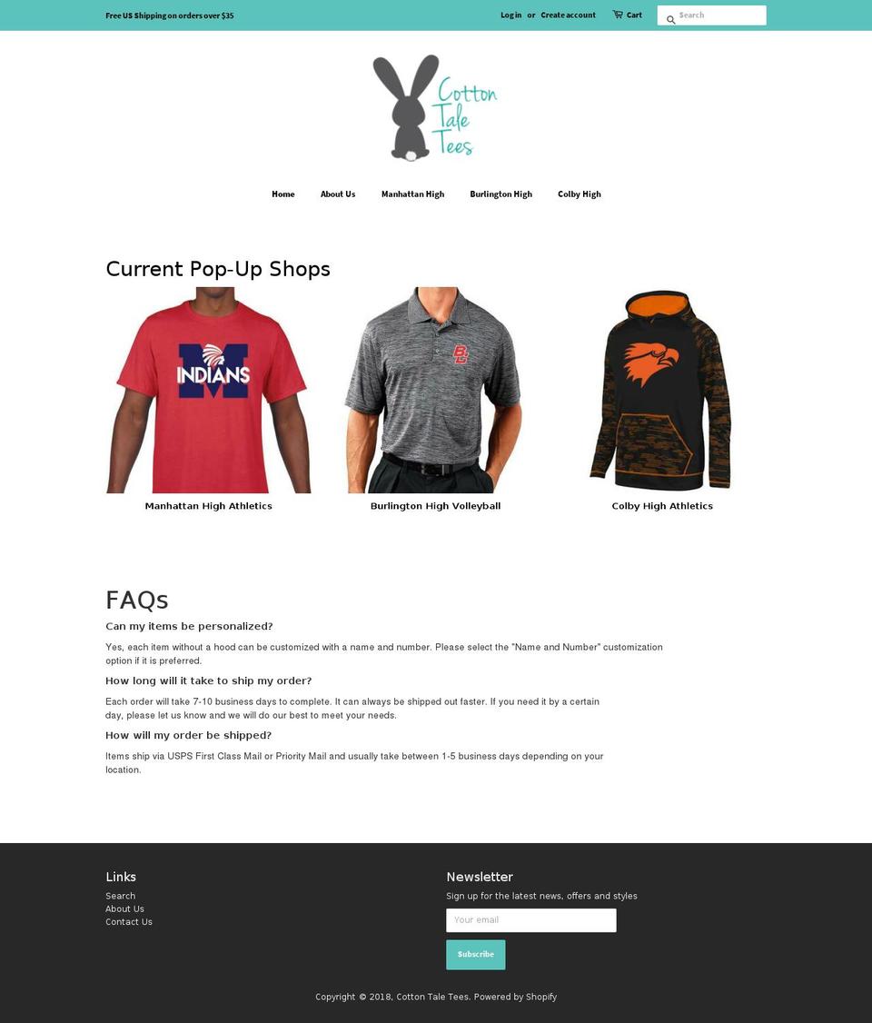 cottontaletees.com — Shopify storefront screenshot