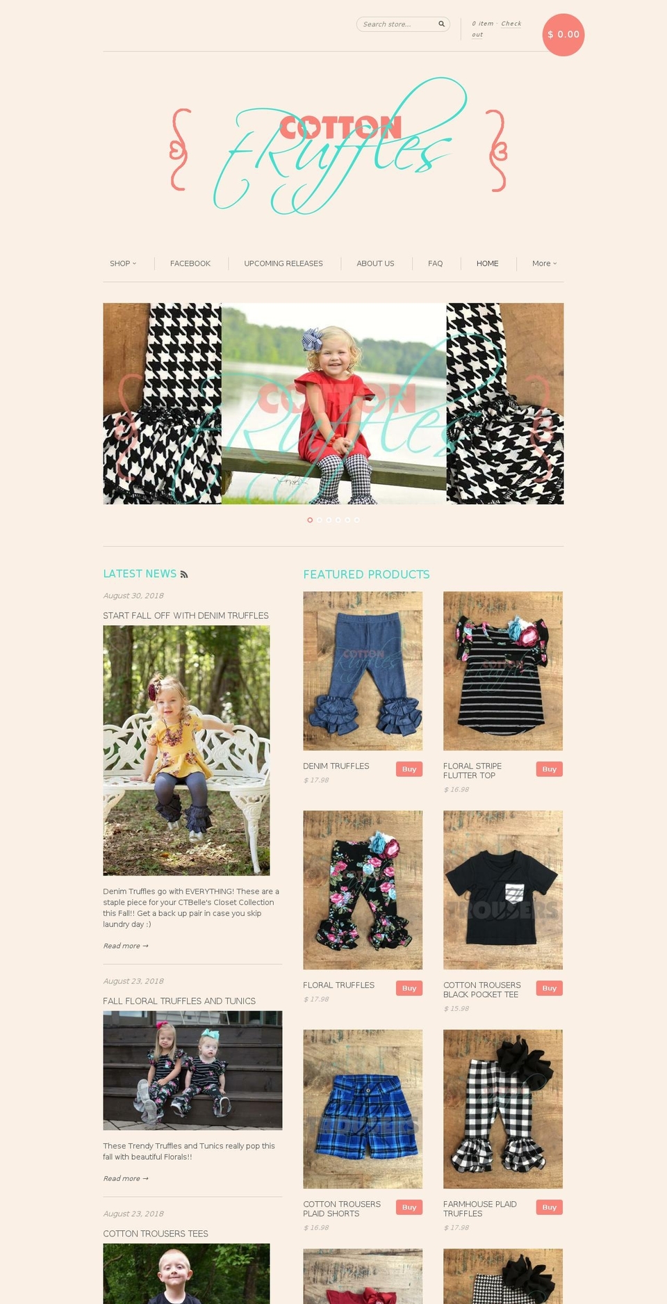 cottontrufflesboutique.com — Shopify storefront screenshot