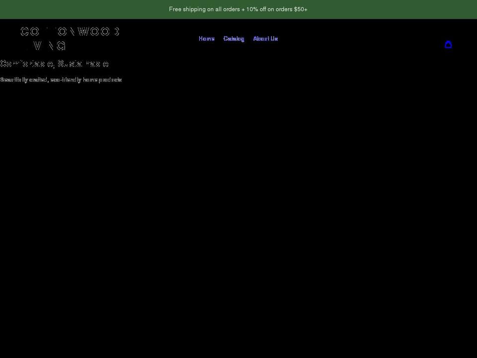 cottonwood-living.com shopify website screenshot
