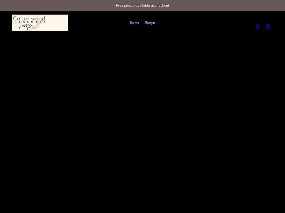 cottonwoodhandmadesoap.com shopify website screenshot