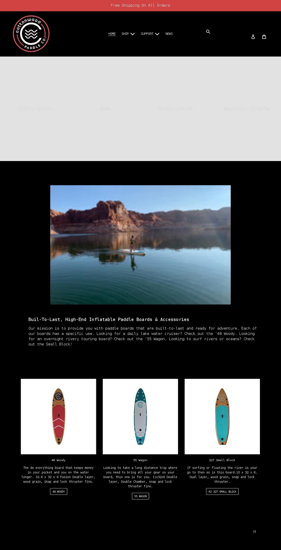 Working - -- Shopify theme site example cottonwoodpaddleco.com