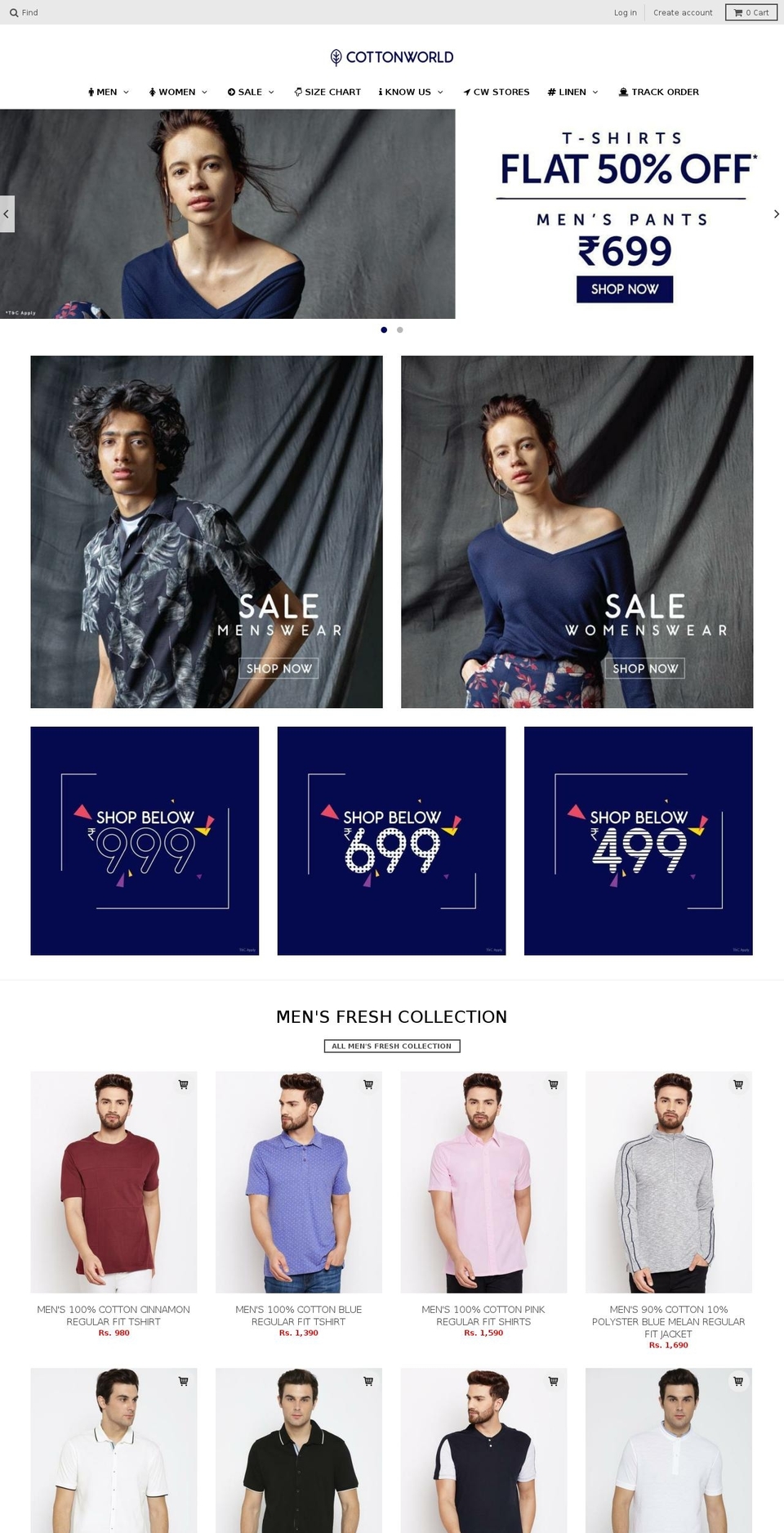 cottonworldmails.com — Shopify storefront screenshot