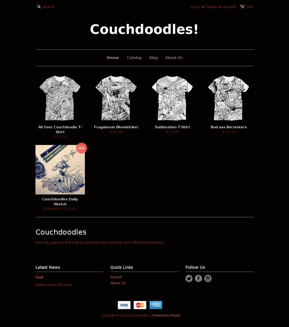 couchdoodles.com shopify website screenshot