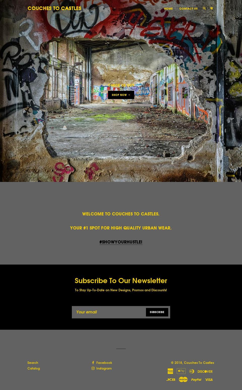 couchestocastles.com — Shopify storefront screenshot