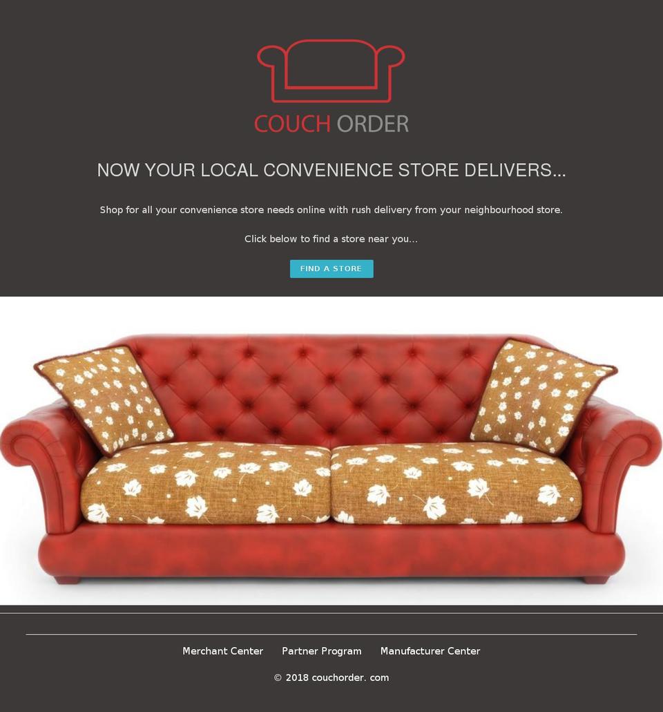 couchorder.com — Shopify storefront screenshot