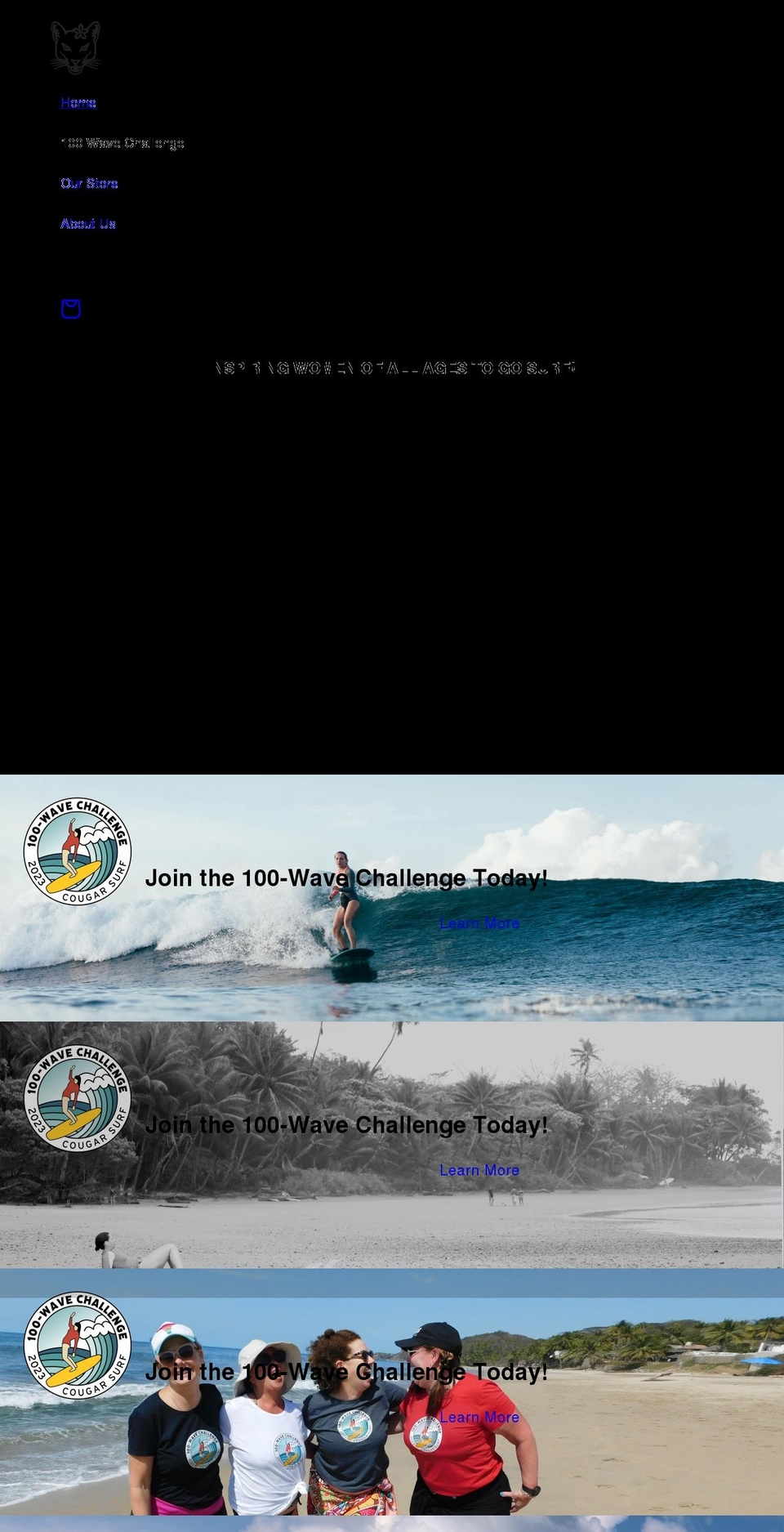 cougarsurf.com shopify website screenshot