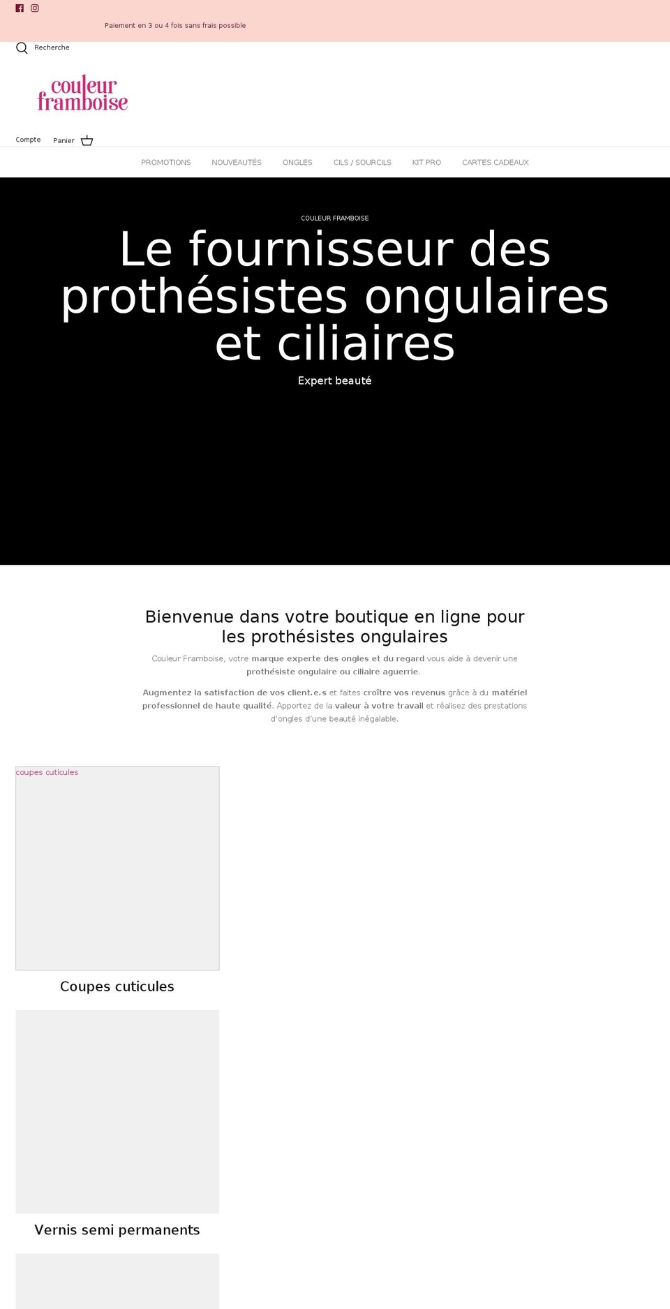 couleur-framboise.com shopify website screenshot