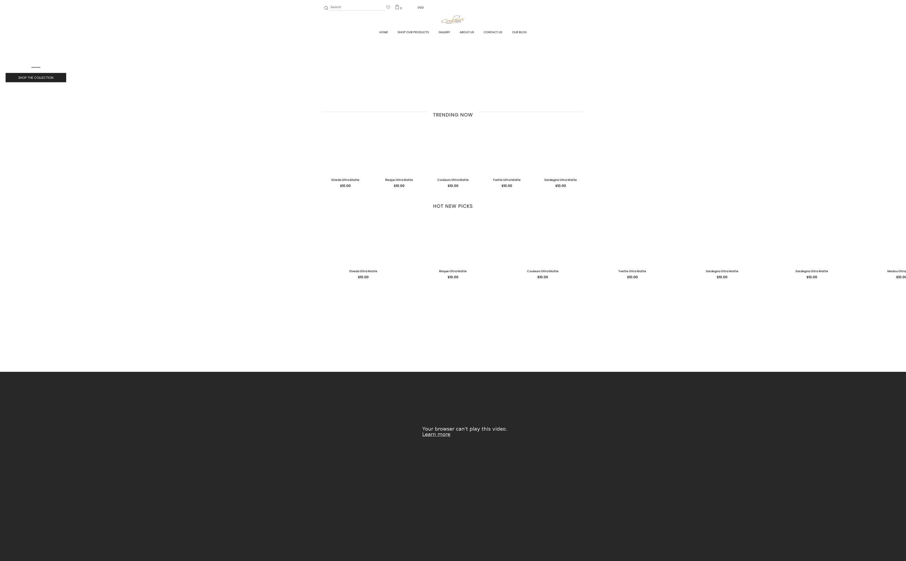 couleurscosmetic.com shopify website screenshot