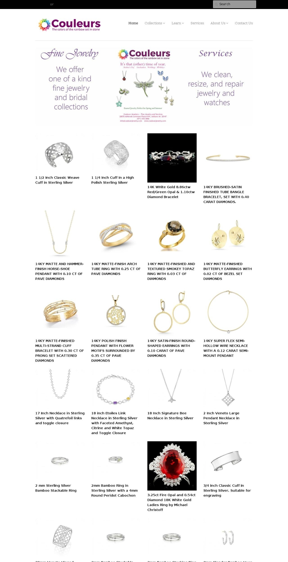 couleursjewelry.com shopify website screenshot