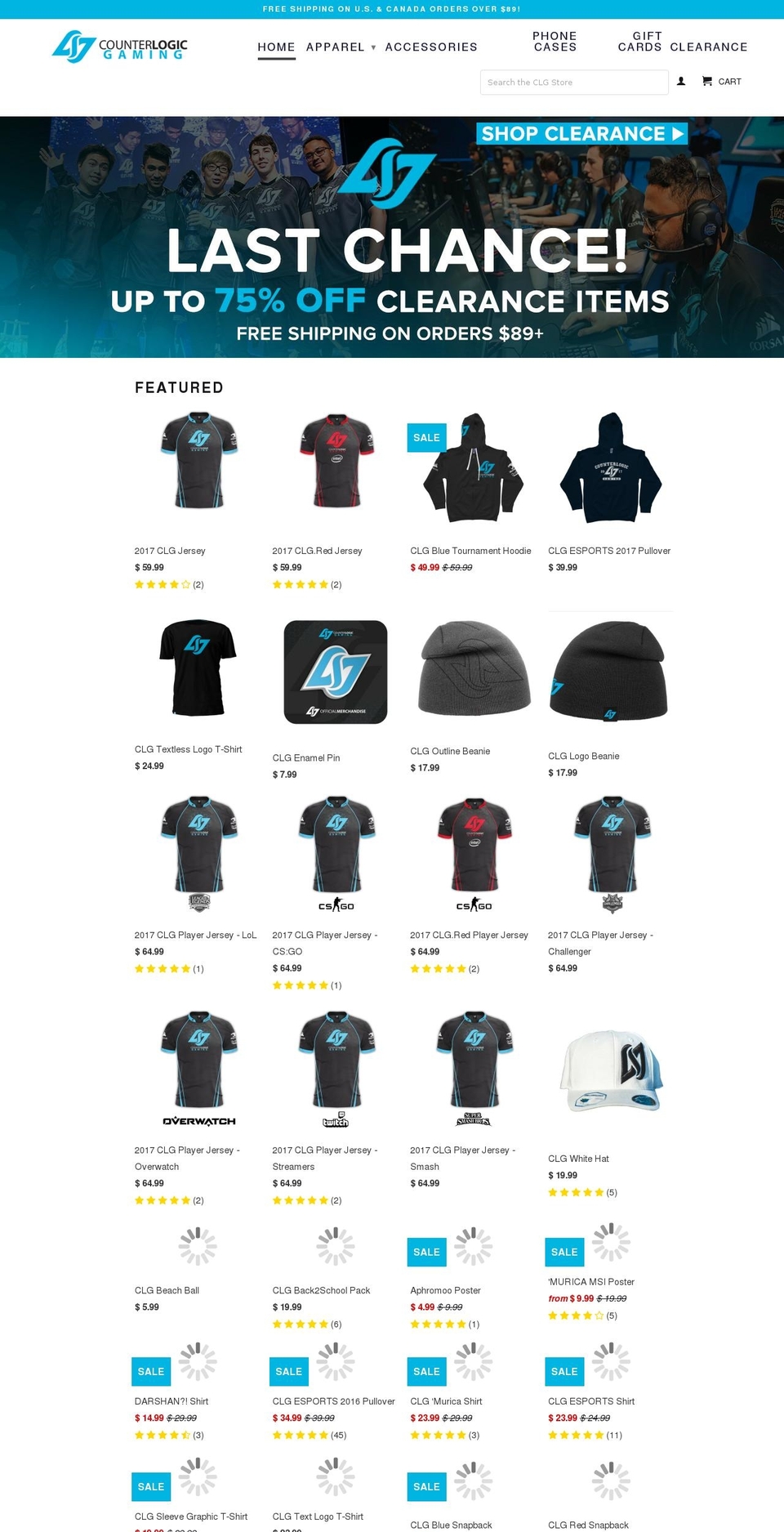 counter-logic-gaming-store.myshopify.com shopify website screenshot