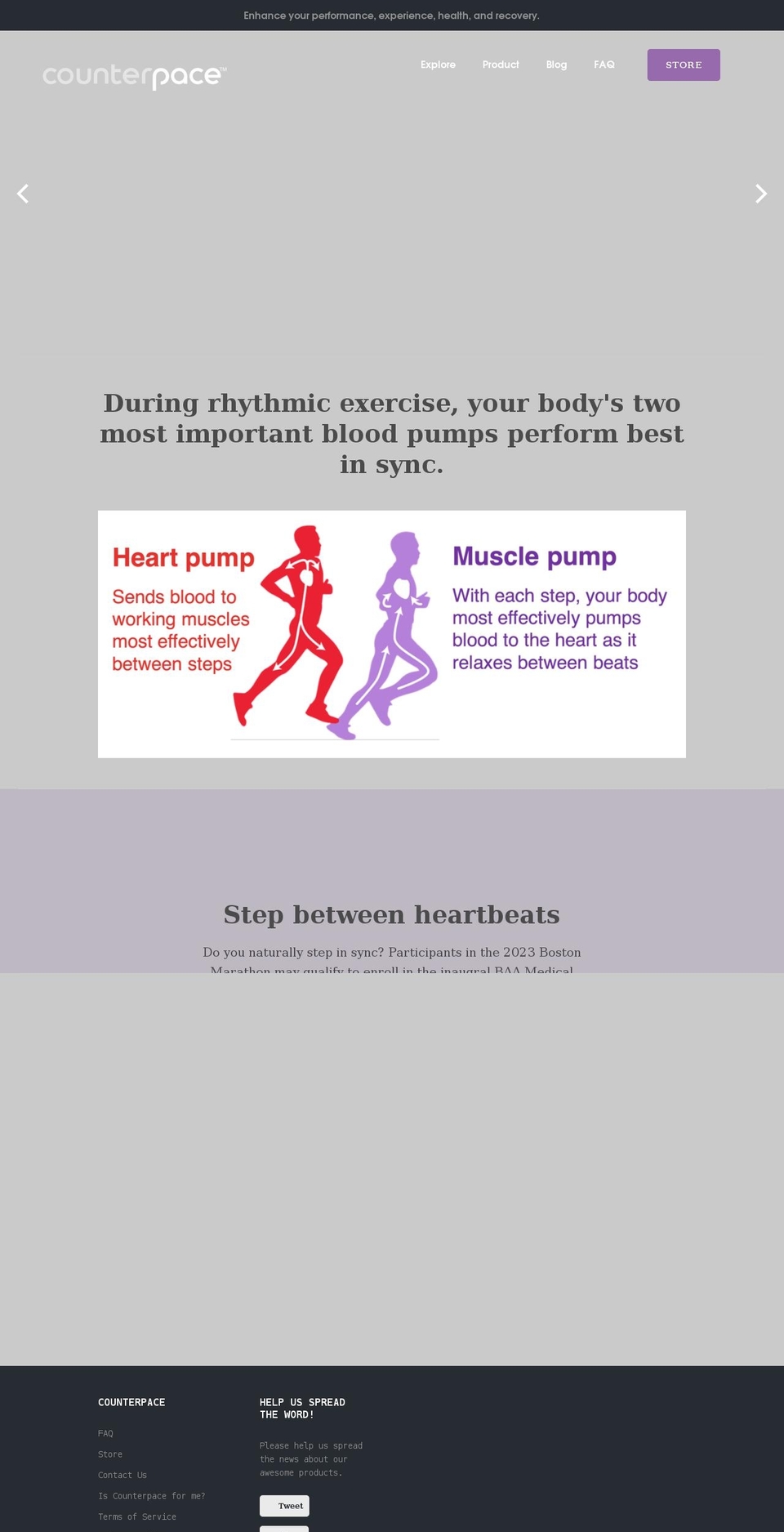 counterpace.com shopify website screenshot