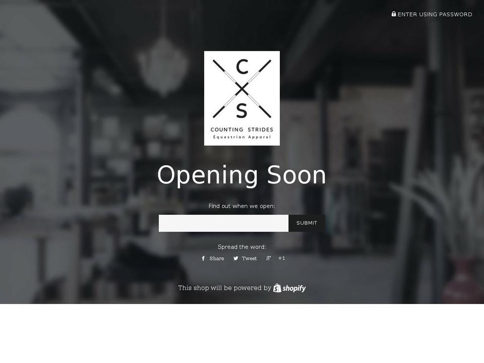 countingstridesequestrian.com — Shopify storefront screenshot