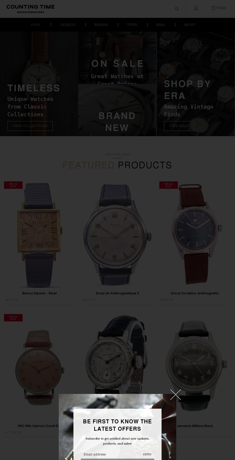 countingtime.shop shopify website screenshot