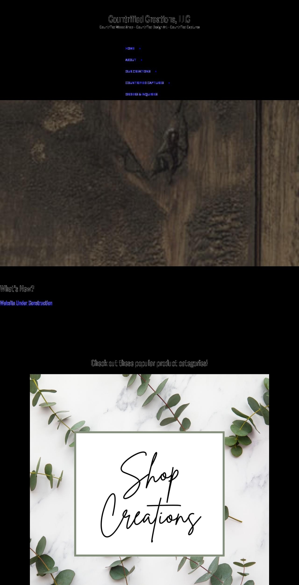 countrifiedcreations.com — Shopify storefront screenshot