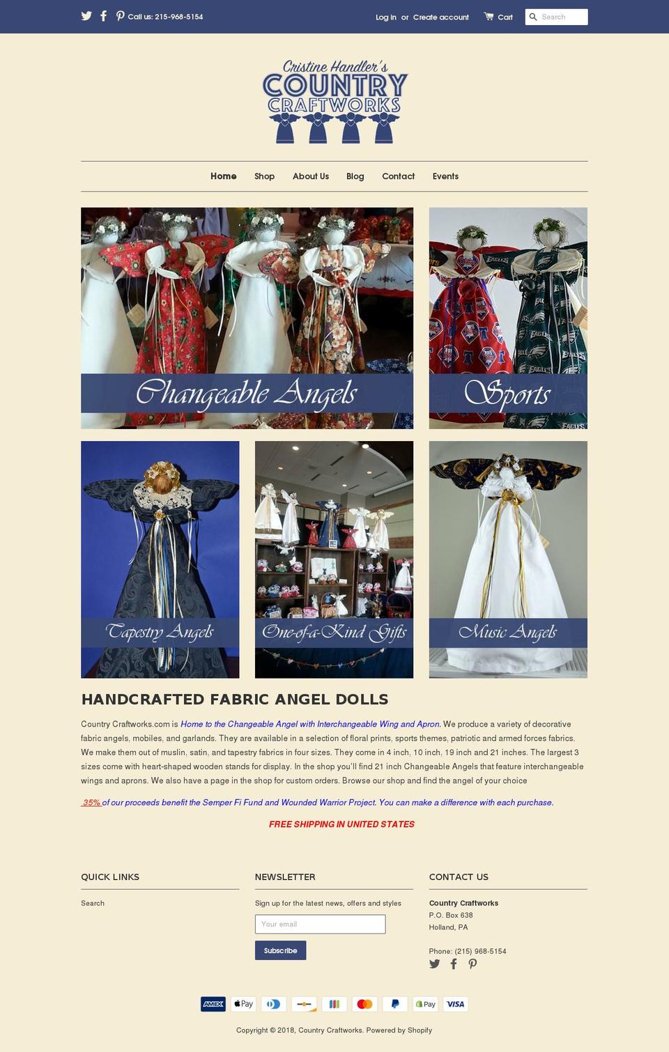 country-craftworks.com — Shopify storefront screenshot