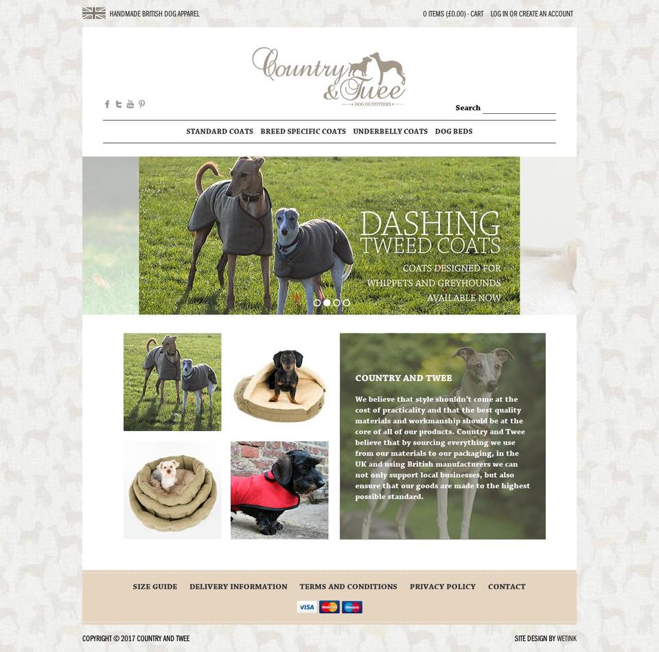 countryandtwee.co.uk shopify website screenshot