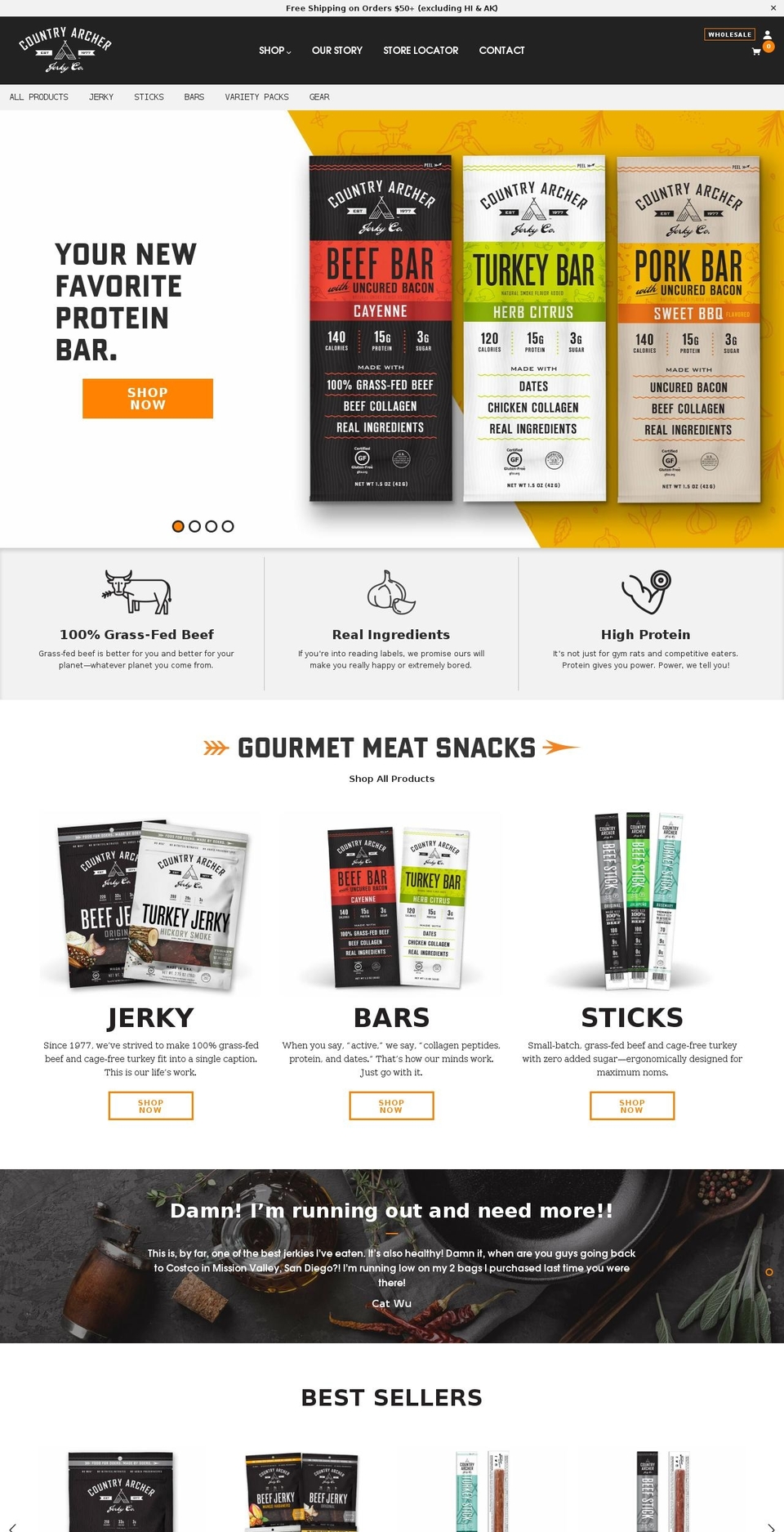 countryarcher.com shopify website screenshot