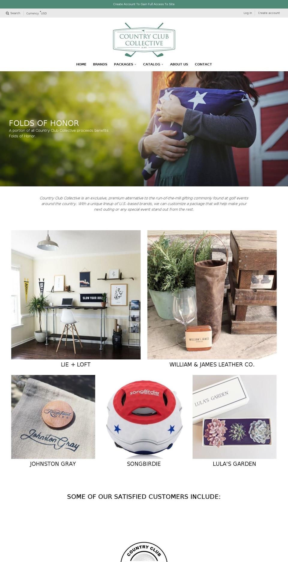 countryclubcollective.com shopify website screenshot