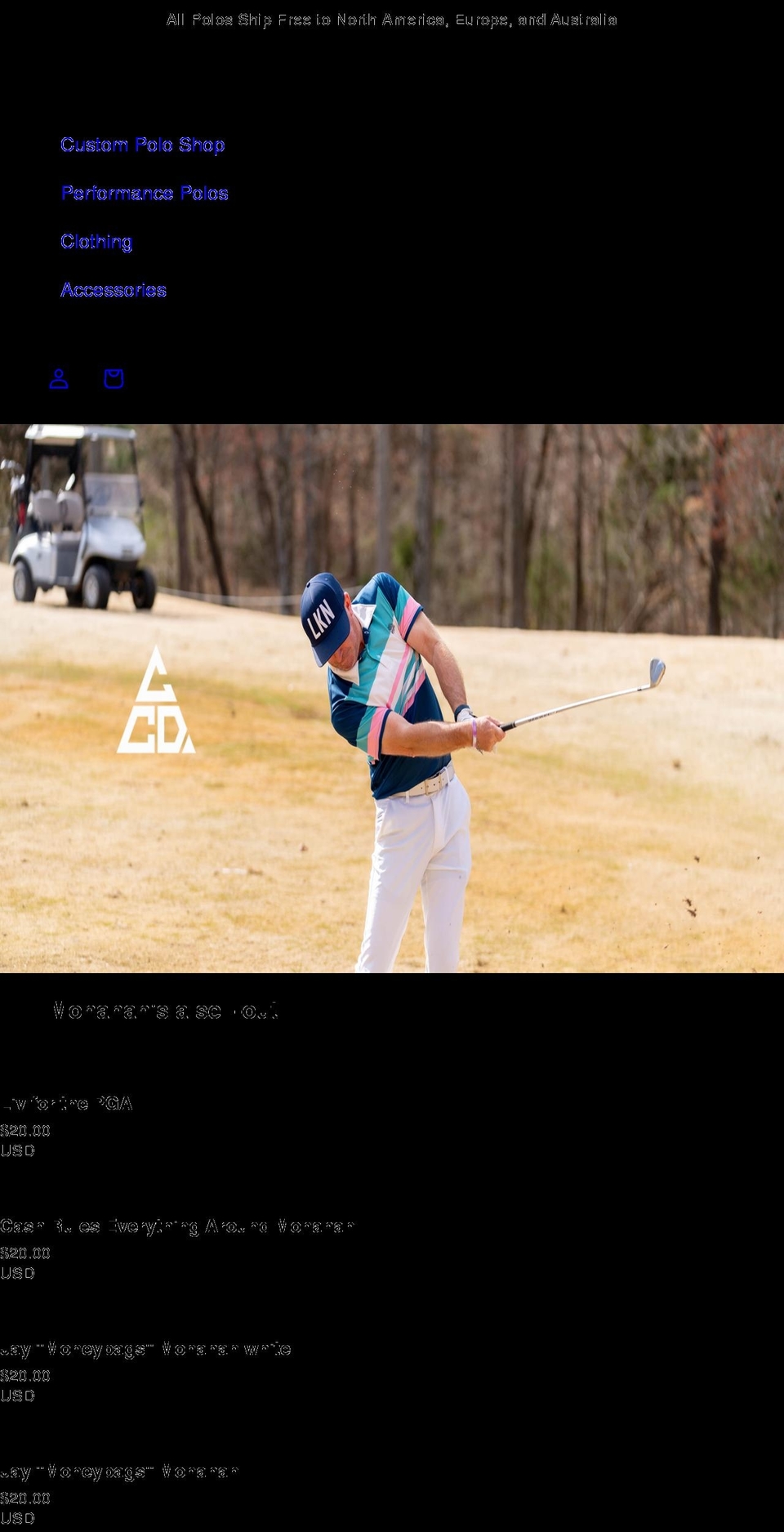 countryclubdropouts.com shopify website screenshot