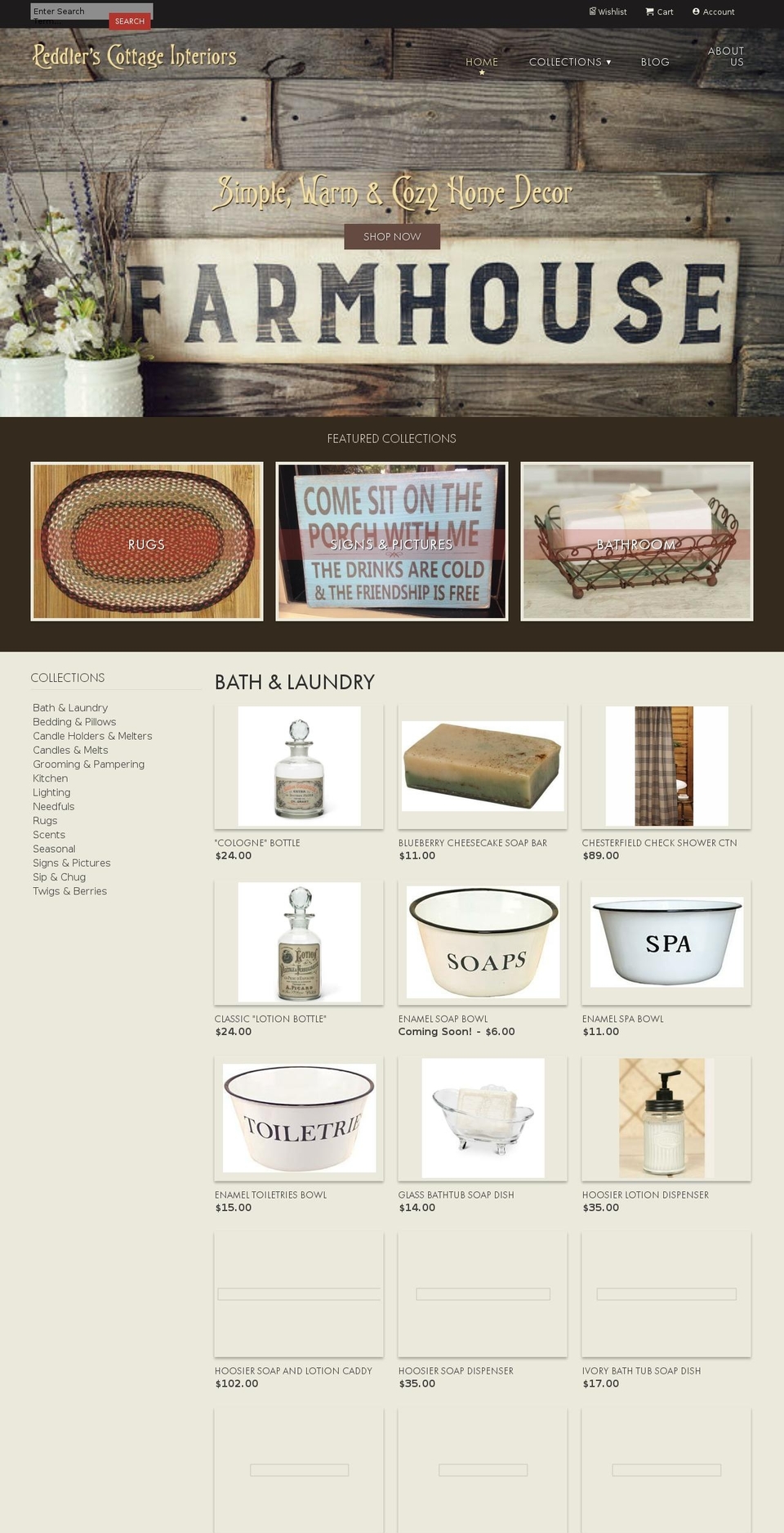 countrycottage.biz shopify website screenshot