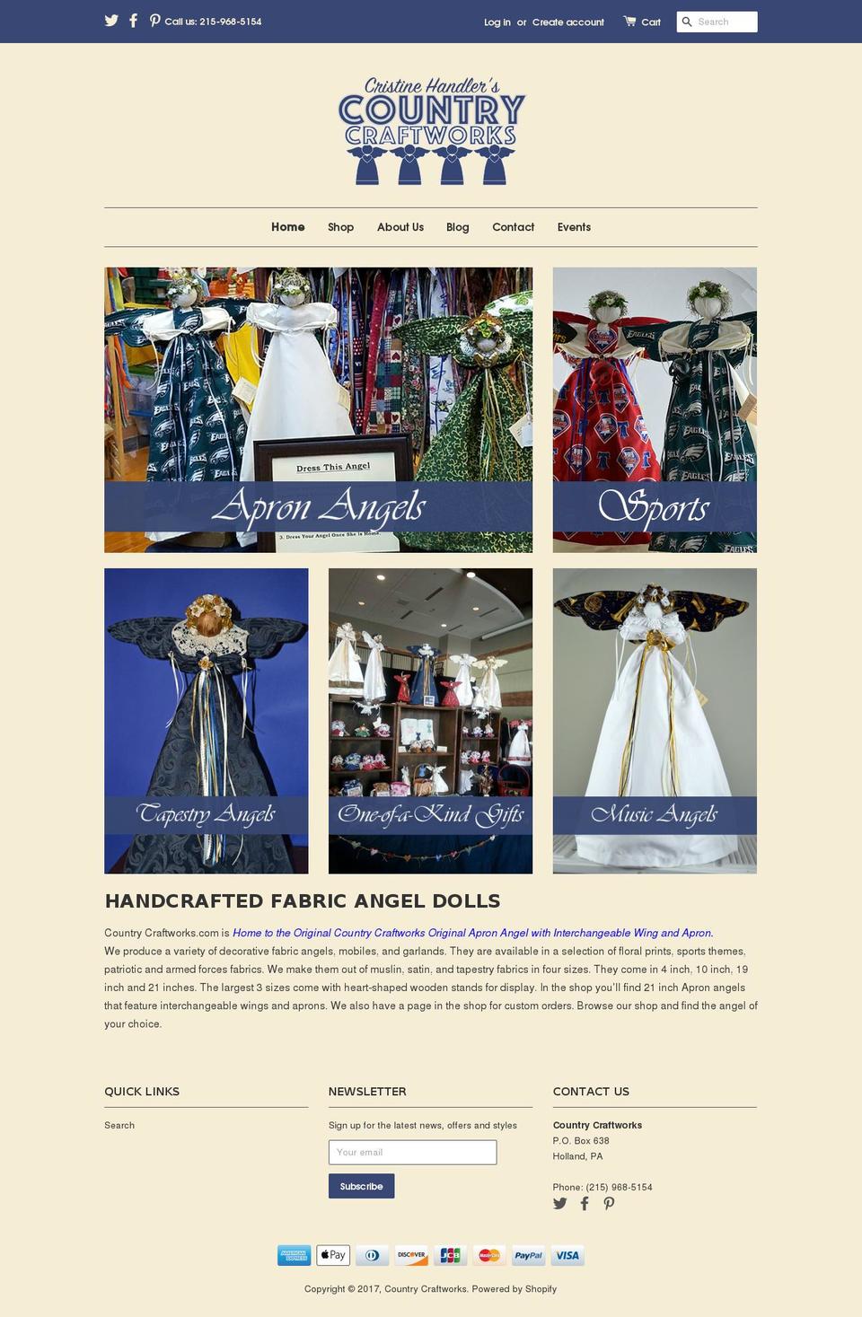 countrycraftworks.com shopify website screenshot