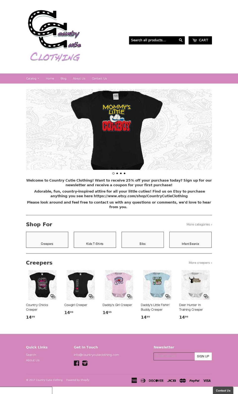 countrycutieclothing.com shopify website screenshot