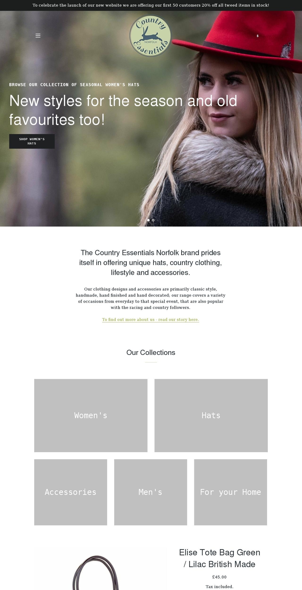 countryessentialsnorfolk.co.uk shopify website screenshot