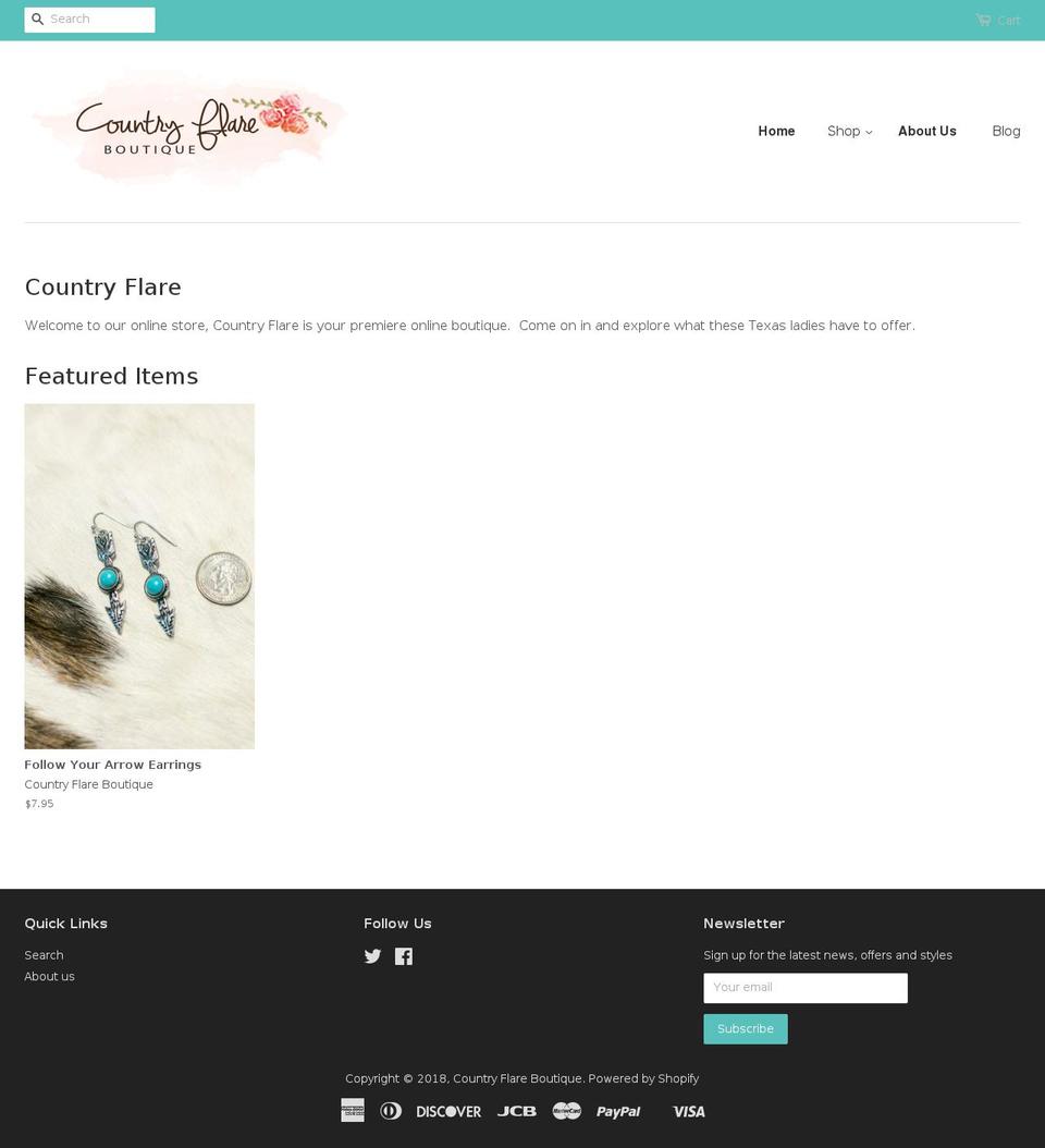 countryflare.com shopify website screenshot