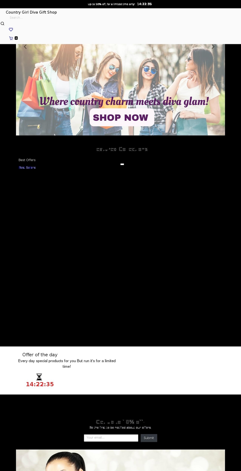 countrygirldiva.com shopify website screenshot