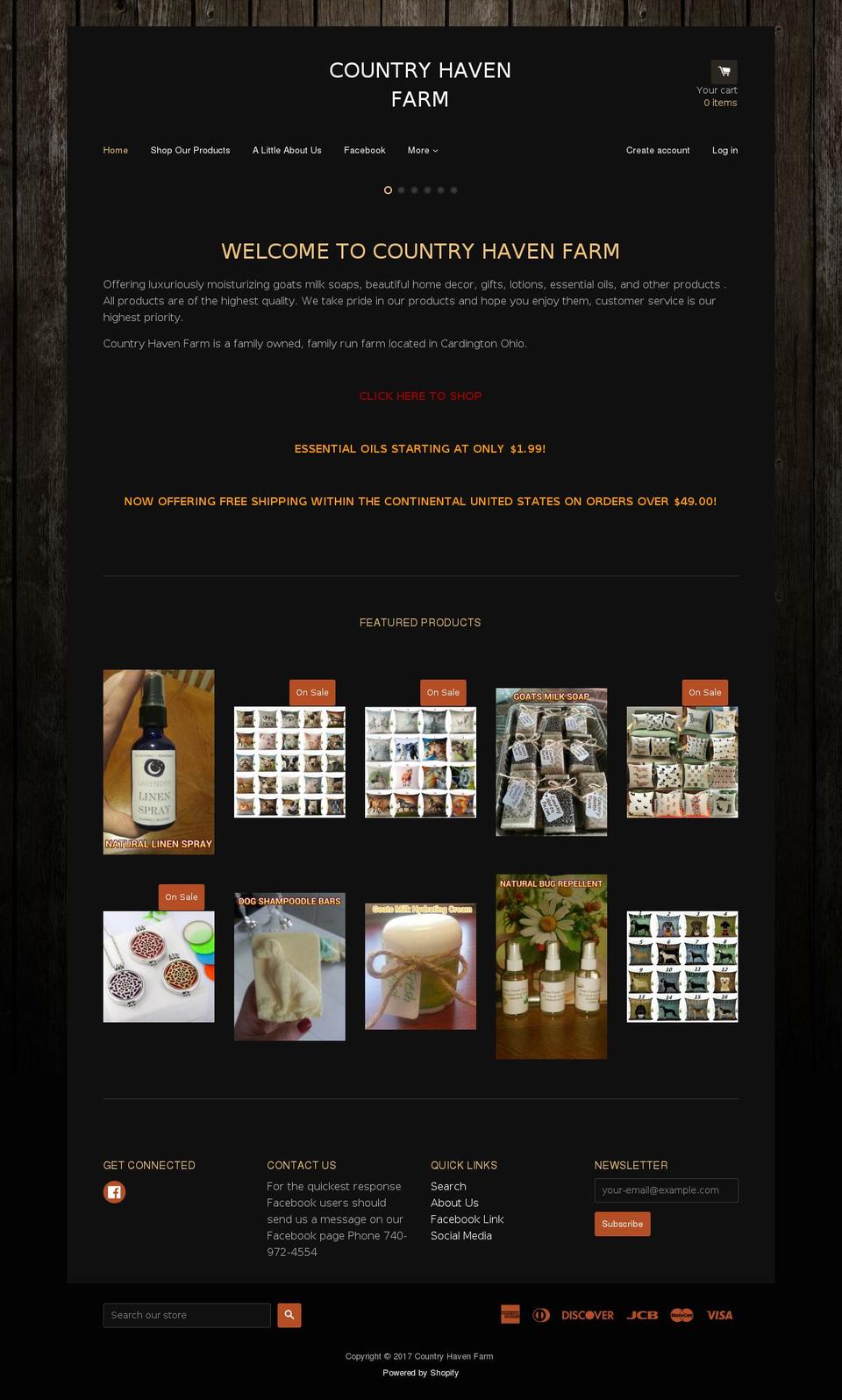 countryhavenfarmohio.com shopify website screenshot