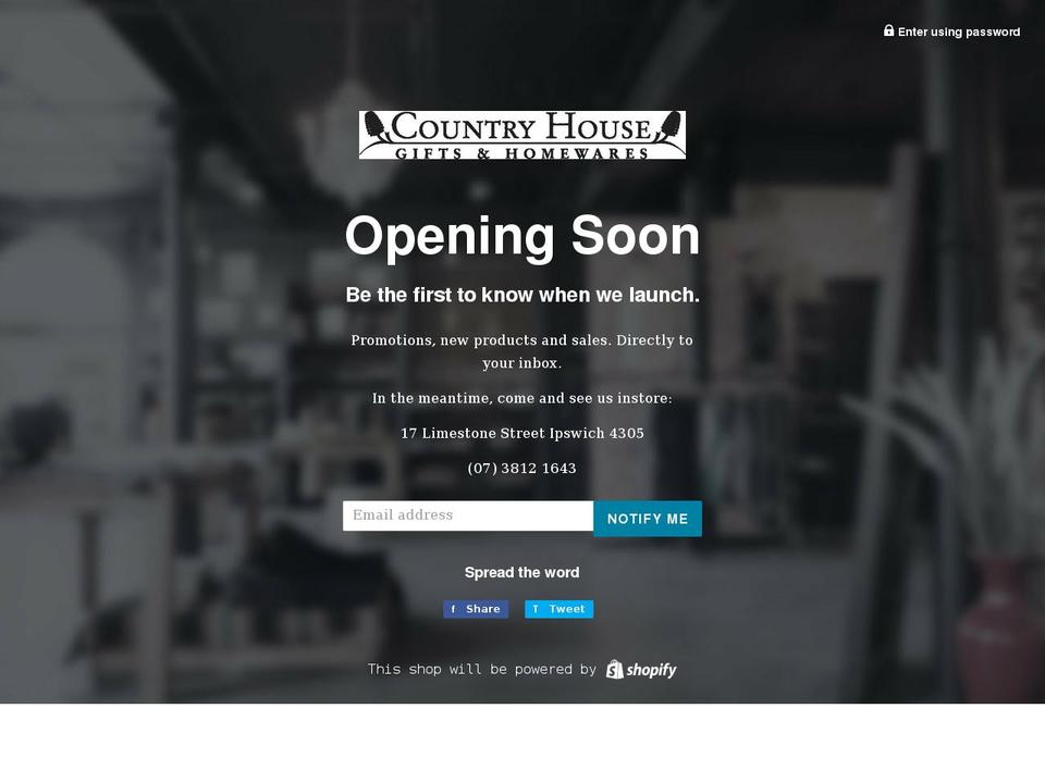 countryhousegifts.com.au shopify website screenshot
