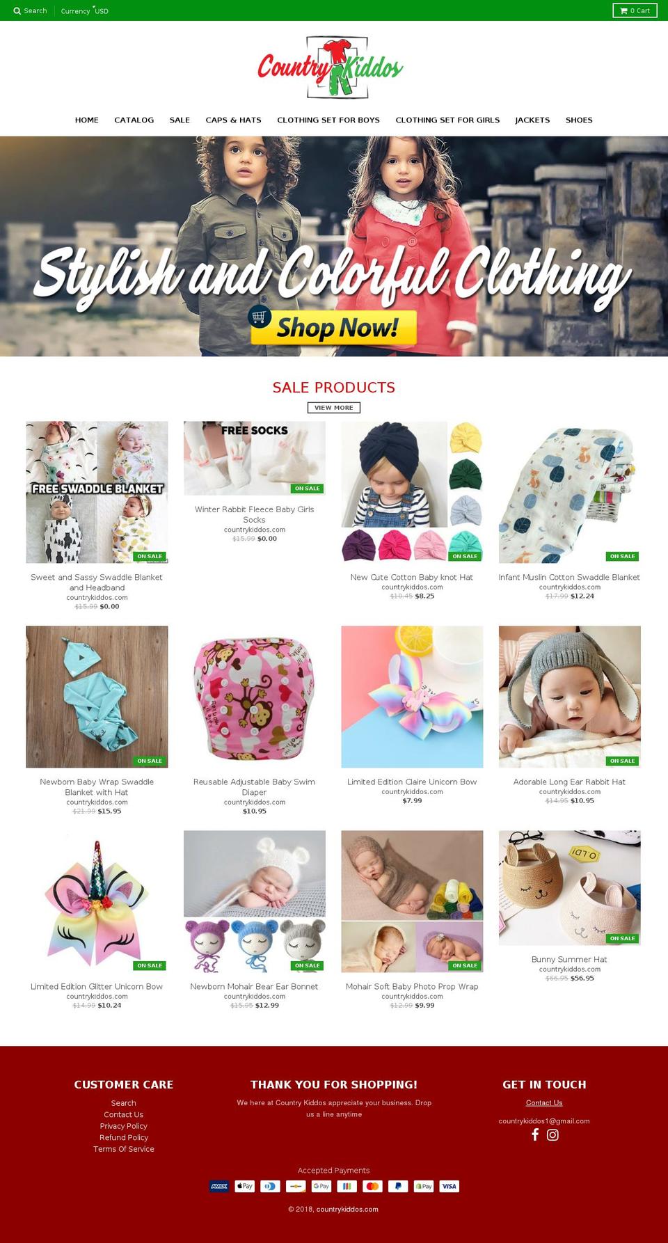 countrykiddos.com — Shopify storefront screenshot