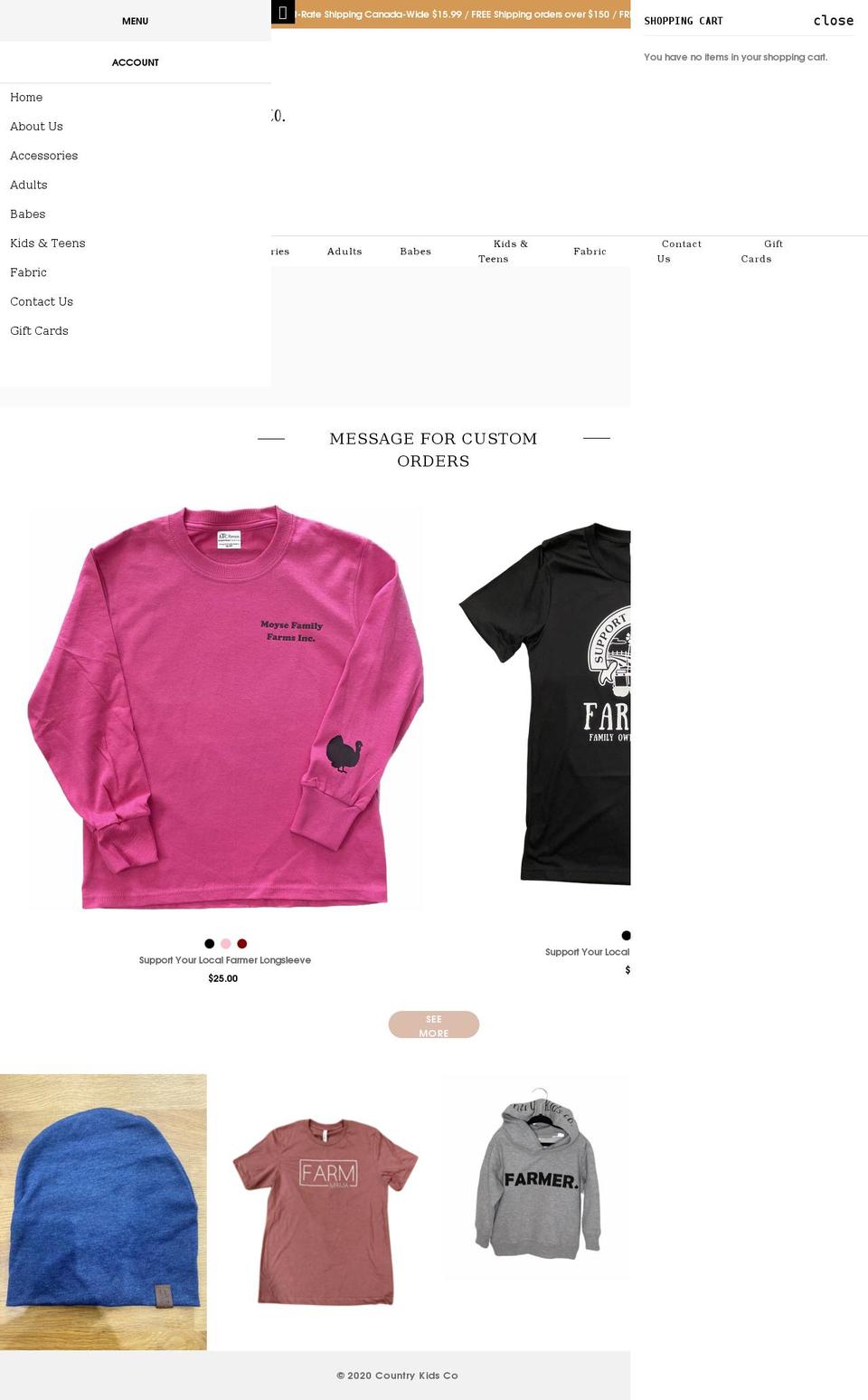 countrykidsco.com shopify website screenshot